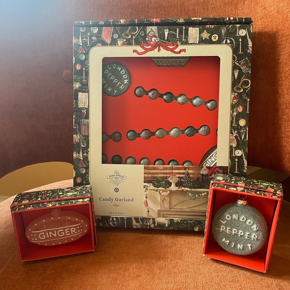 John Derian London Peppermint Candy Garland Set